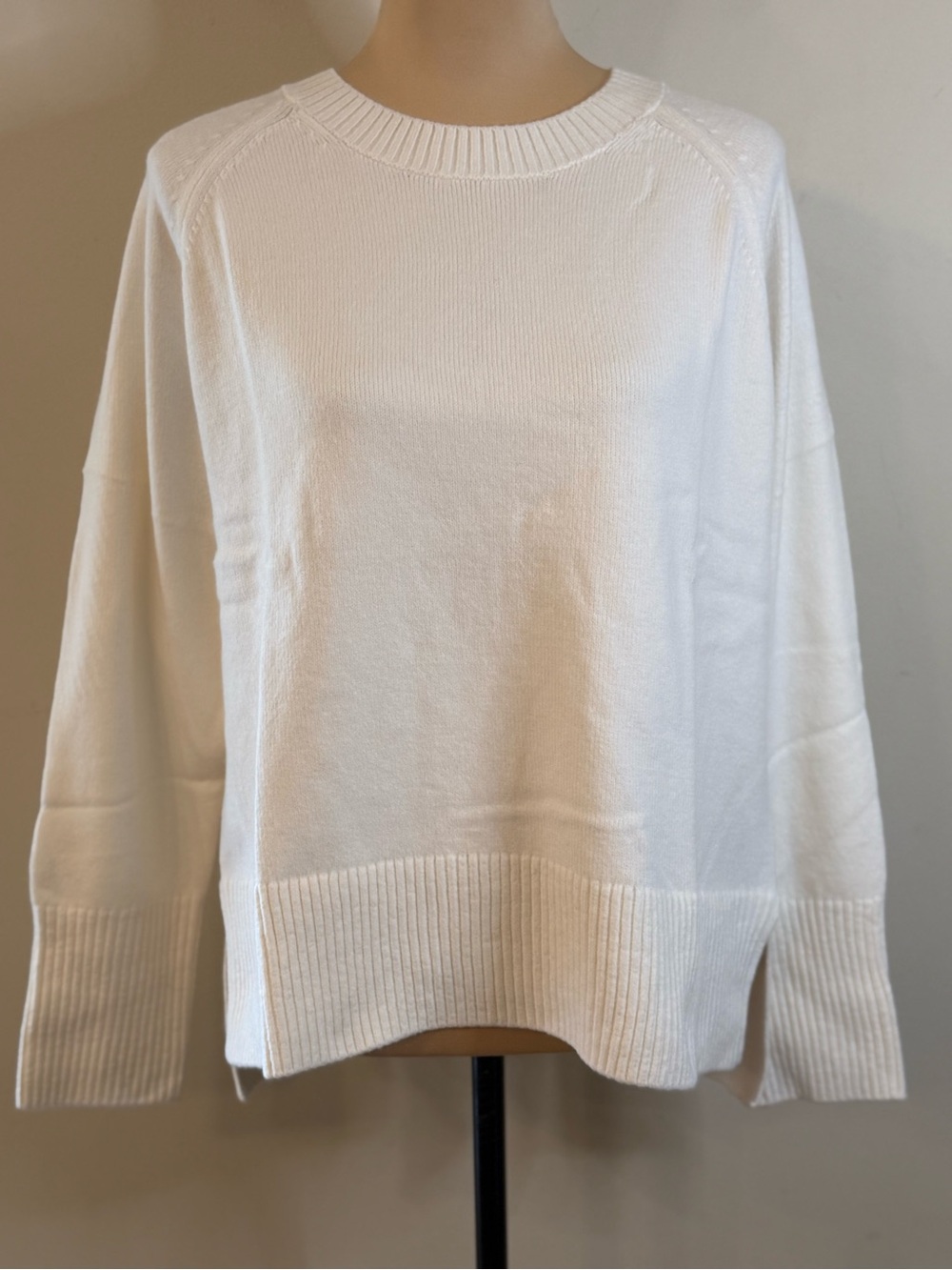 Banana Republic Factory Perfectly Soft cream crewneck wool blend sweater SZ XXL
